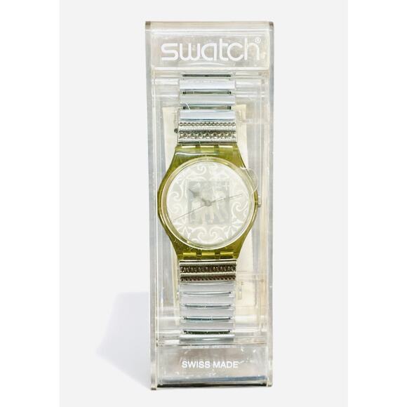 Swatch Watch TANDOORI GM145 1998 Collectible Swiss Quartz Flexible Bracelet NOS - Picture 2 of 6
